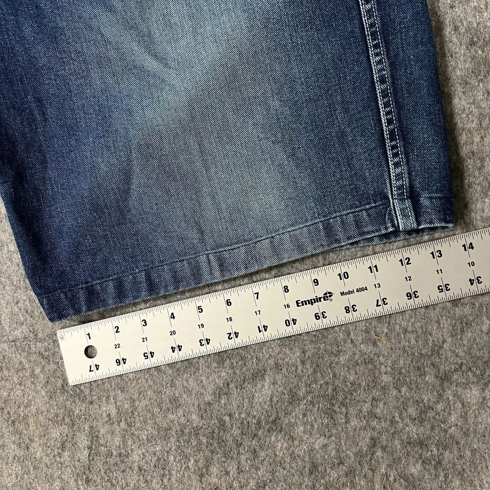 Enyce Men's Jean Shorts Size 40‎ Blue Denim Dark Wash Baggy 90s Retro